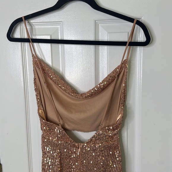 Saints + Secrets Elegant Rose Gold Sequin Dress - Picture 7 of 9